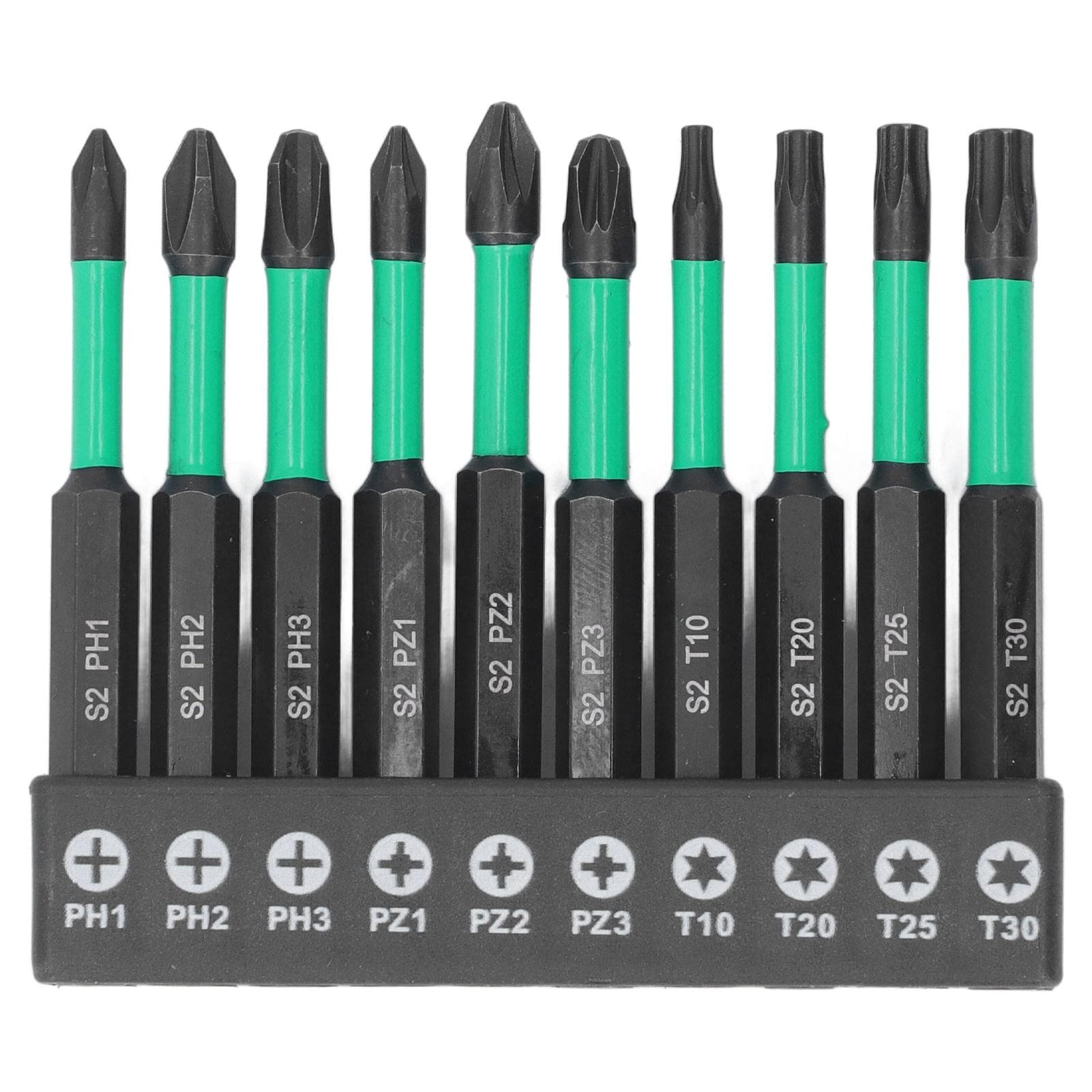 10Pcs Magnetic Screwdriver Bit Set Cross Star Non Slip High Hardness Power Drilling Impact Drill