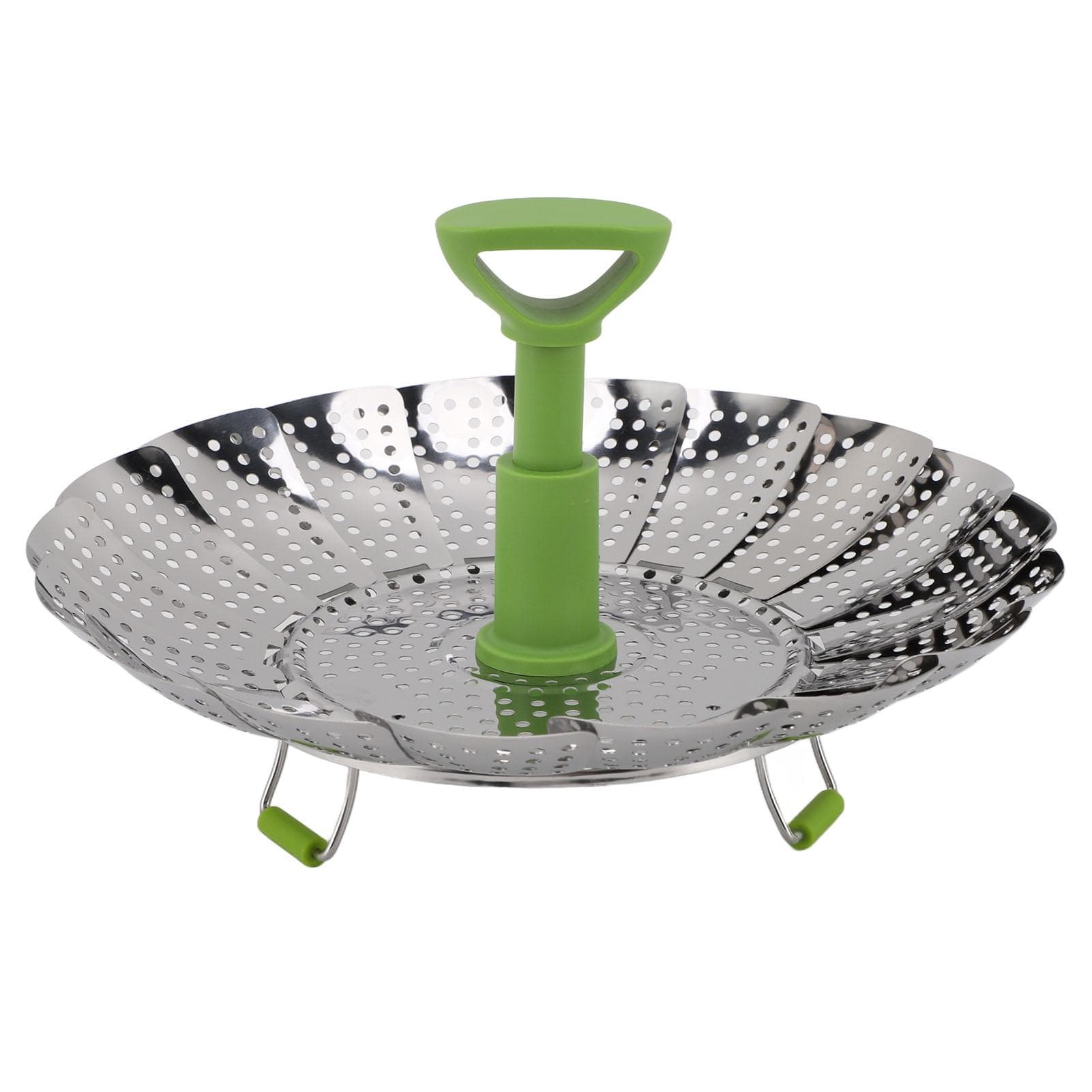 Stainless Steel Steaming Basket Vegetable Folding Steaming Basket for Veggie Fish Seafood Cooking