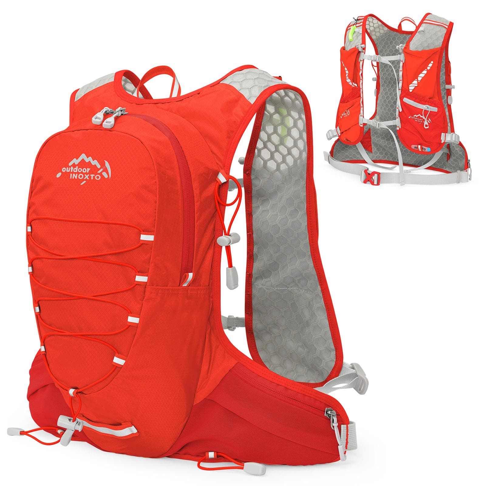 12L Cycling Hydration Backpack Lightweight Riding Vest Pack Backpack for Outdoor Running Camping red