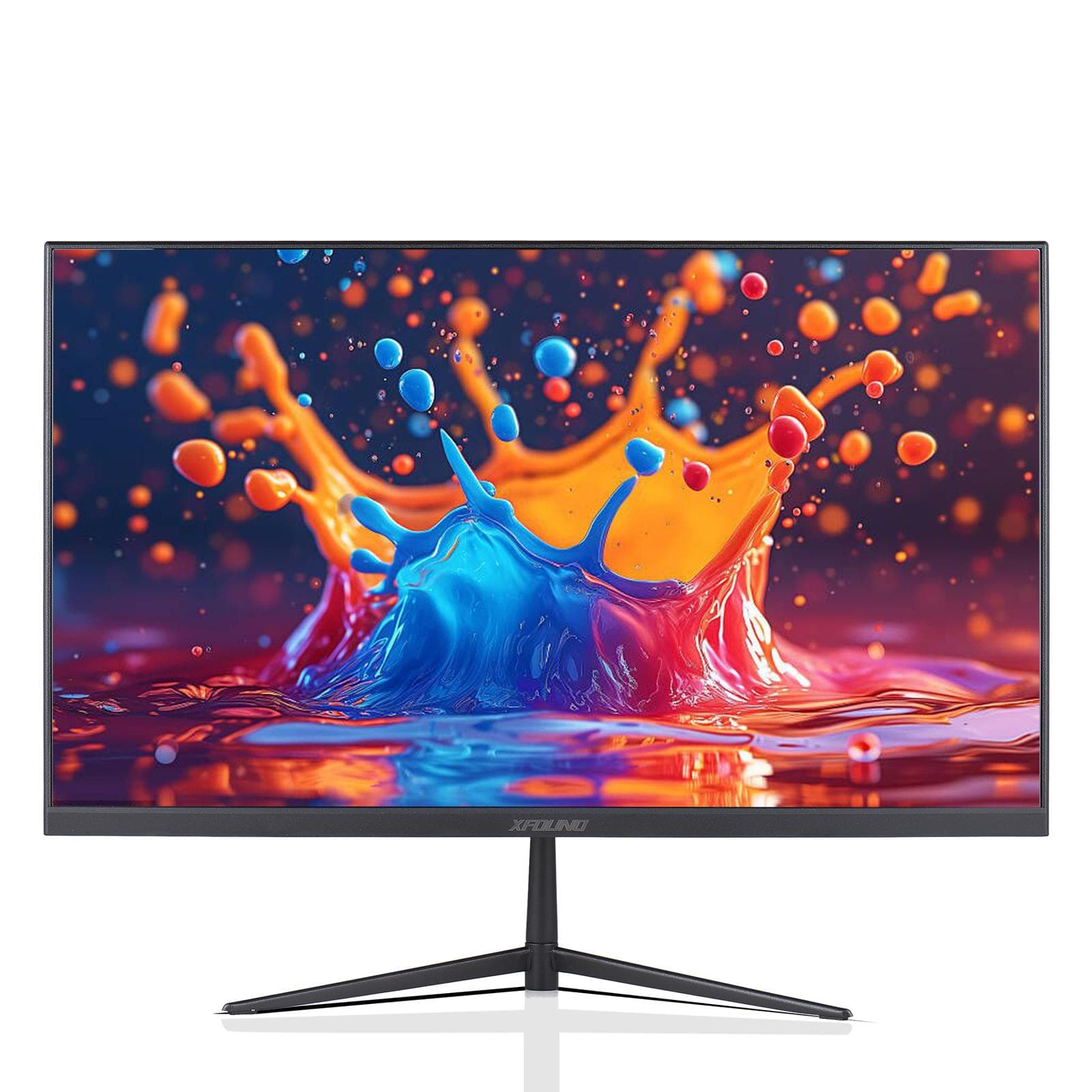 Desktop Monitor 24in High Clear 16:9 IPS Panel 250cdm2 Ultra Thin LED Monitor Compatible with HDMI EU Plug black