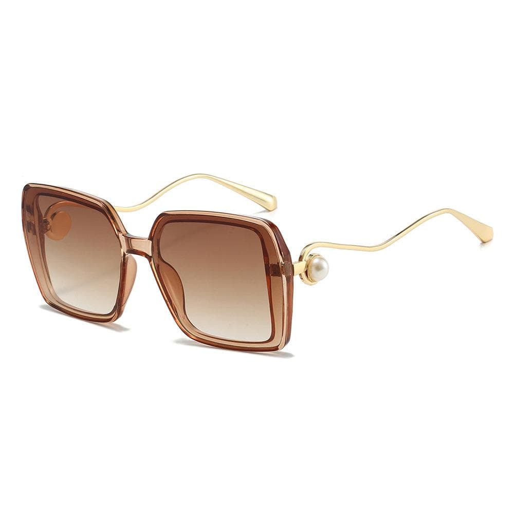 Fashion Oversized Vintage Sunglasses Women Metal Square Sun Glasses Black Ladies Designer Eyewear Brand Oculos Female