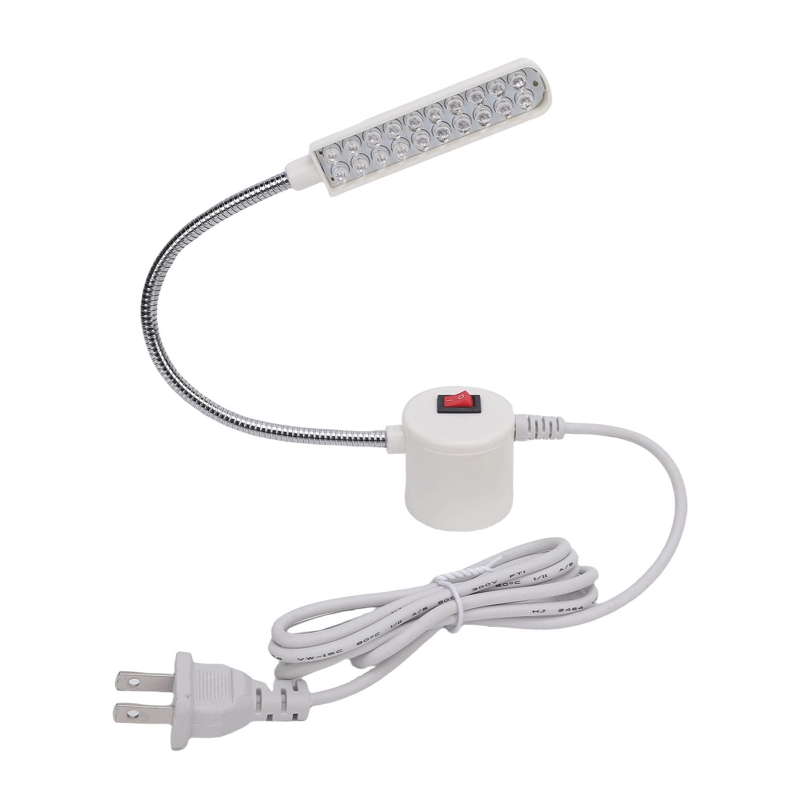 Sewing Machine Light 20 LEDs Purple Lighting Flexible Neck Magnetic Base LED Sewing Lamp US Plug