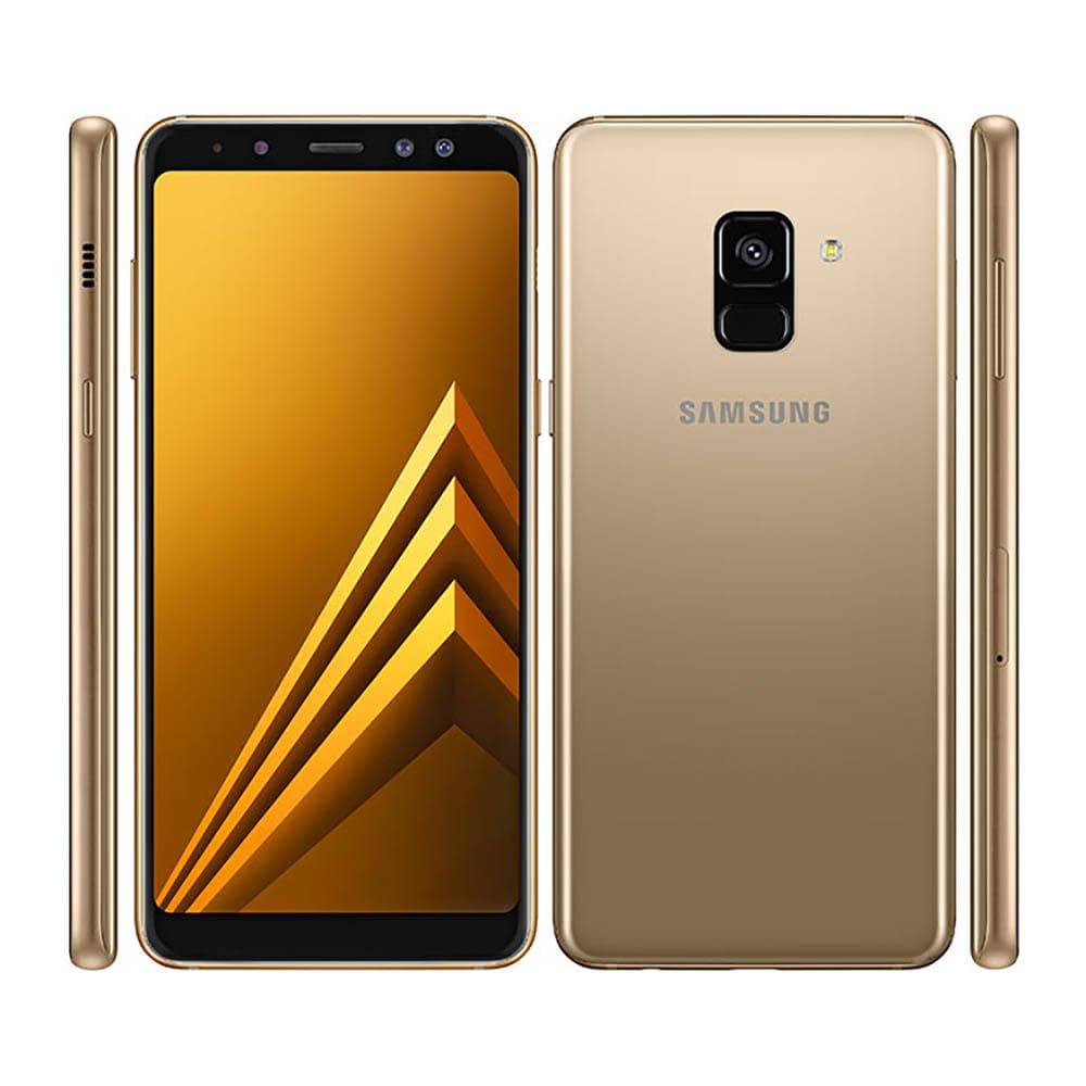 Refurbished Samsung Galaxy A8 (2018) A530F Mobile Phone 5.6 Octa-core 16MP 4GB RAM 32GB ROM With Single 1/2 SIM Simple Set gold