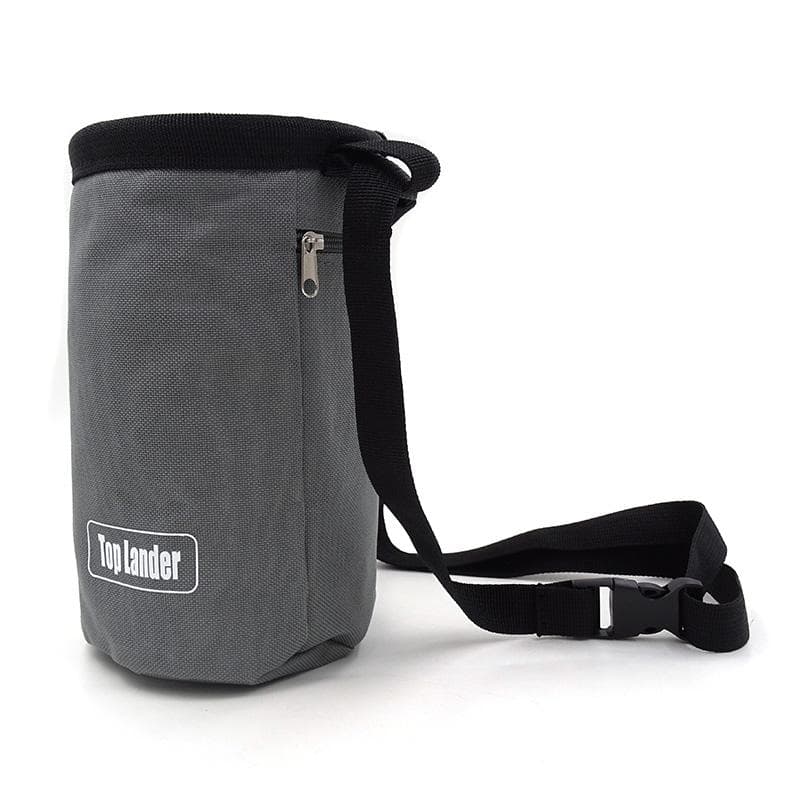 Climbing Chalk Sack Bag Waterproof Pocket For Weight Lifting Outdoor Bouldering Magnesia Pouch Climbing Equipment grey