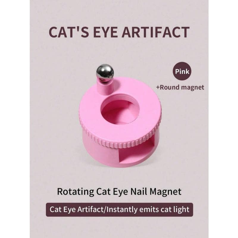 Automatic Glass Bead Cat Eye Nail Art Magnetic Nail Art Auxiliary Tool For Beginner Users Can Quickly Create Wide Cat Eye Nail Art Supplies pink