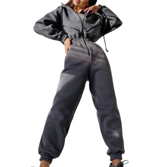Breathable Winter Rompers Great Ankle Banded Hat Soft XL grey