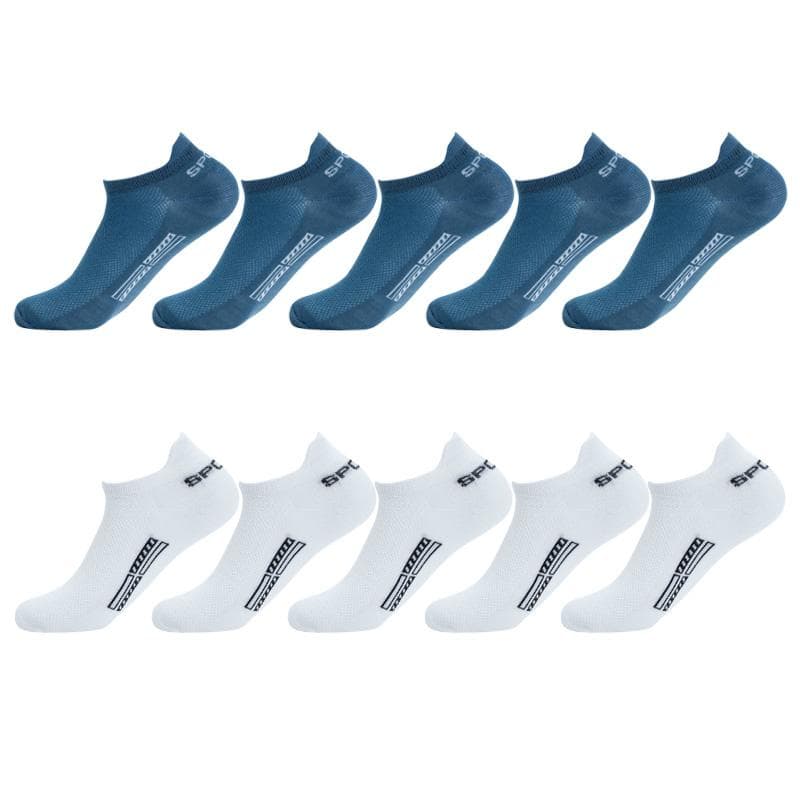 10 Pairs Men's Socks Comfortable Breathable Socks Sports Boat Sock Sweat-absorbent Outdoor Running Socks 36-42