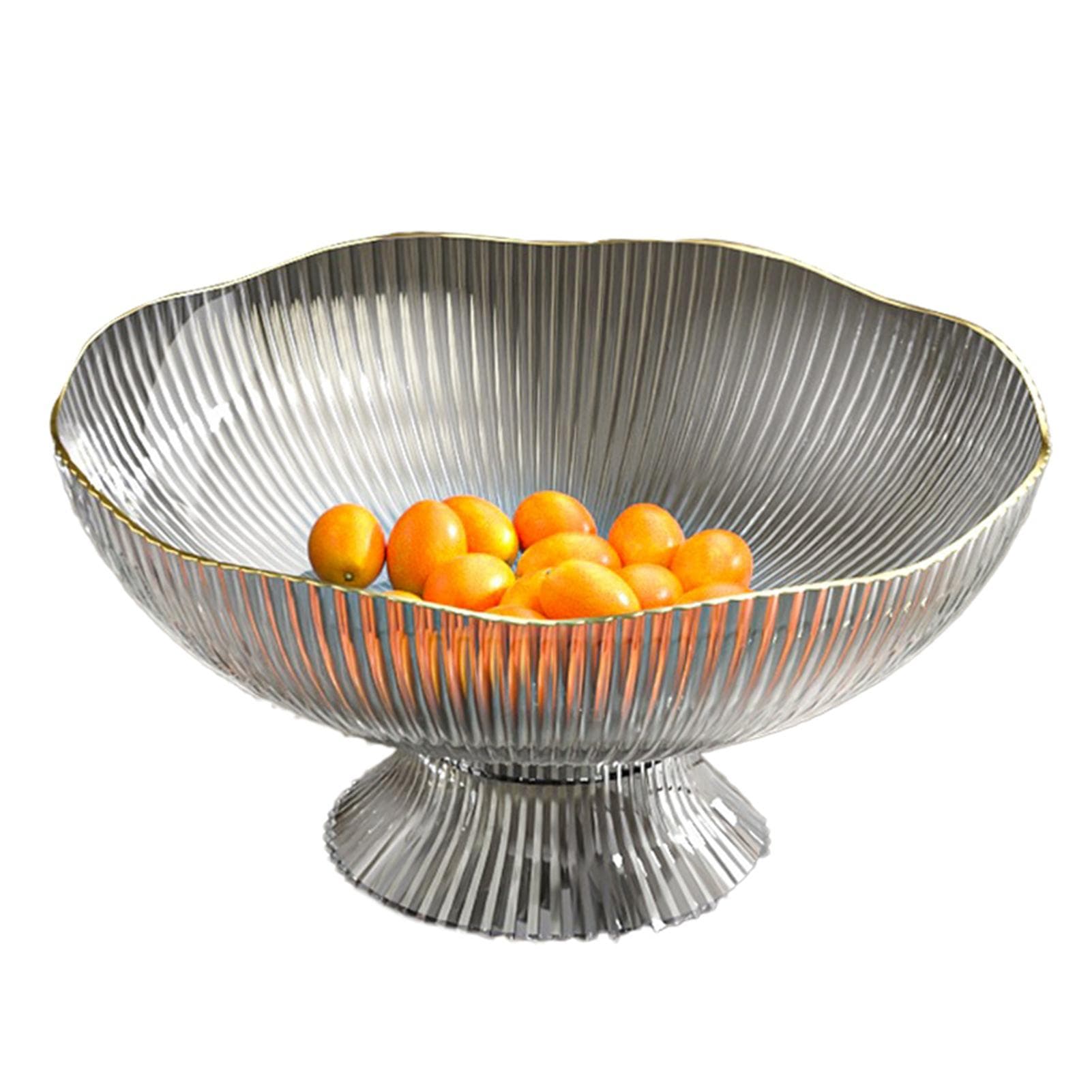 Plastic Footed Fruit Plate with Draining Hole Detachable Base Household Living Room Coffee Table