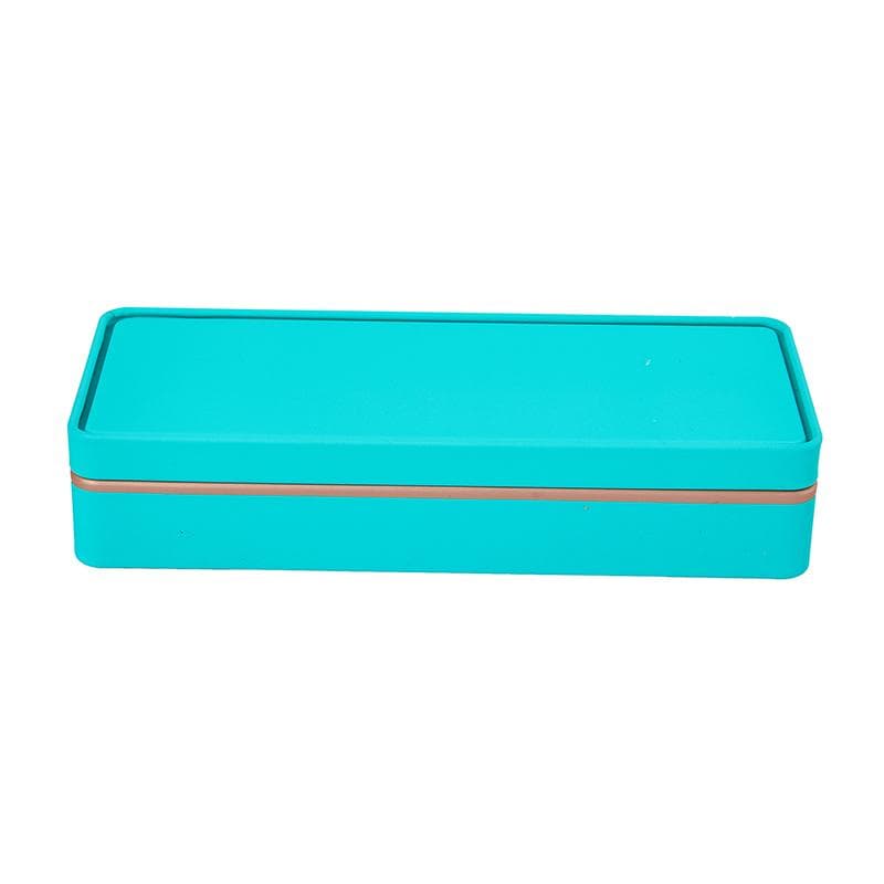 Multicolor Tinplate Rectangular Storage Box Container With Lid Small Tin Boxes Empty Containers Storage Box Case Organizer blue