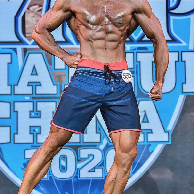 Olympia 2024 Men's Bodybuilding Quick-Dry Shorts for Fitness & Beach Surfing 32