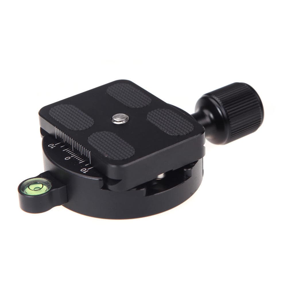 DM-55 Clamp and QR Quick Release Plate with Gradienter for 55mm Ball Head Arca Swiss RRS Wimberley black