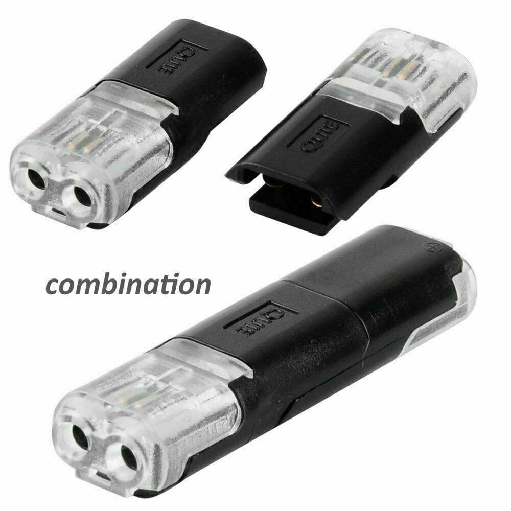 10/20/30/50PCS 2 Pin Way Plug Wire Cable Snap Connectors Car Electrical Connector Strip Terminal Connection Clamp 10 PCS
