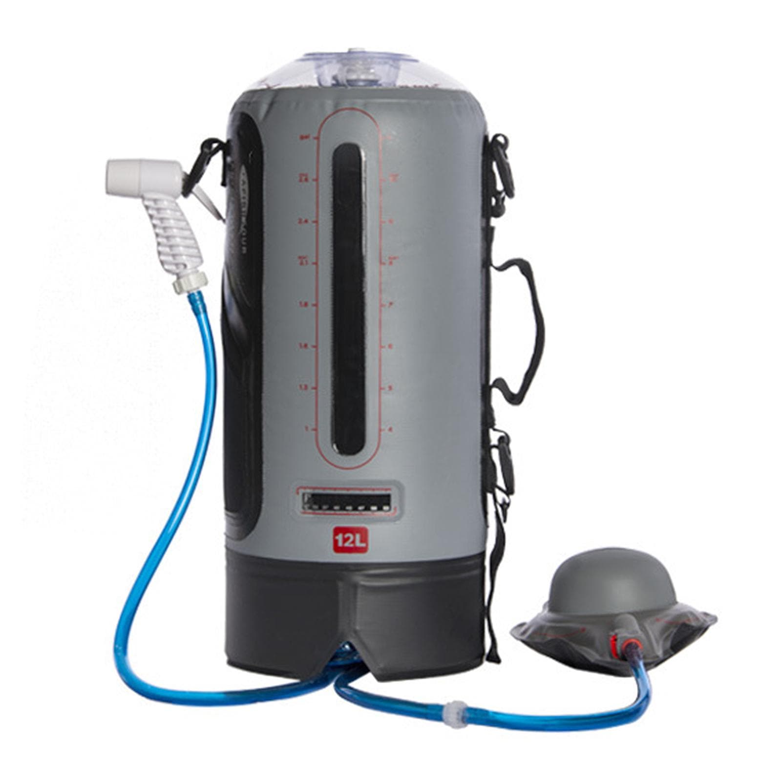 Water Bag Collapsible Water Container 12L/20L Portable Camping Shower Bag Water Bag with Air Pump