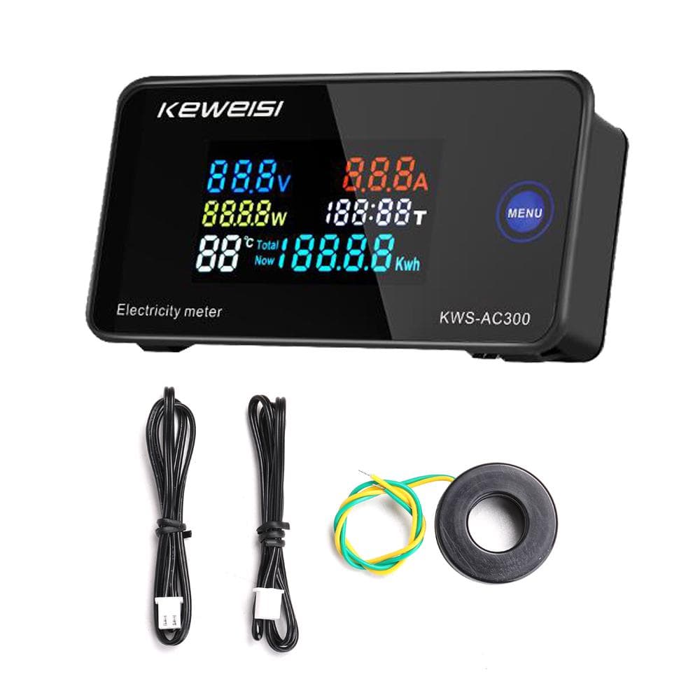 AC50-300V Digital Voltmeter Ammeter Power Current Voltage Temperature Humidity Measurement Device 3 multicolour