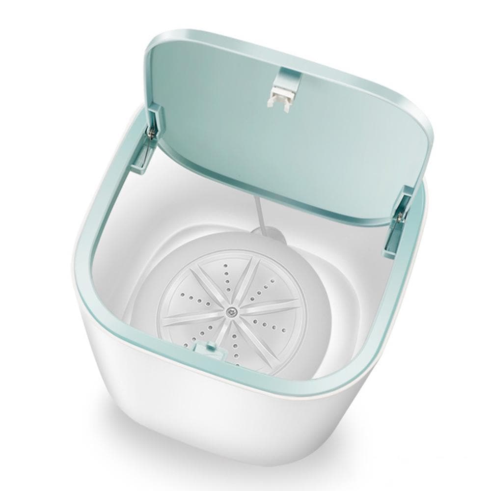 Mini Washing Machine Laundry Barrel Washer Underwear Socks Washer Portable Personal Rotating white