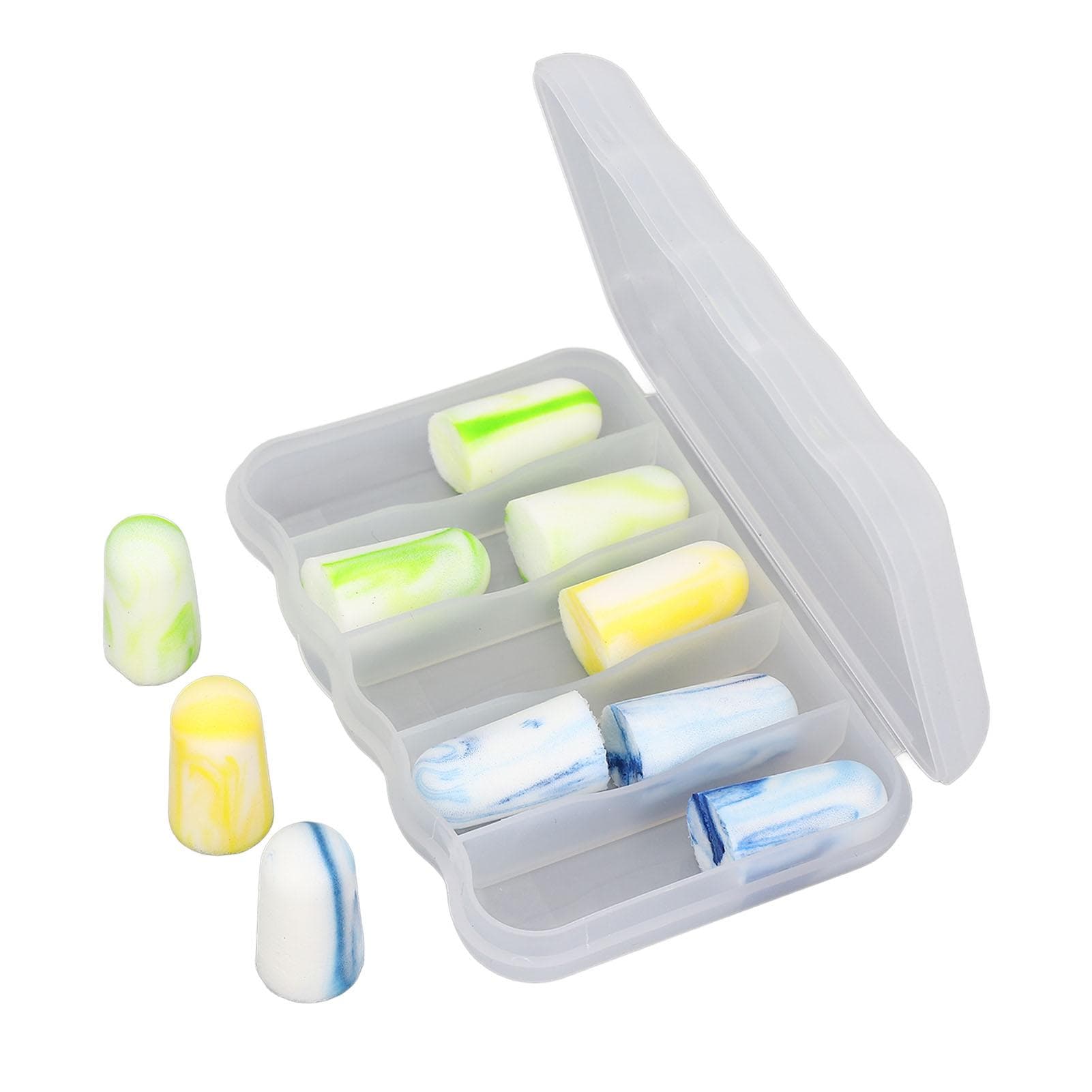 10 Pcs Silicone Earplugs Noise Cancelling Slow Rebound Comfortable Fit Soft Ear Plugs for Sleeping