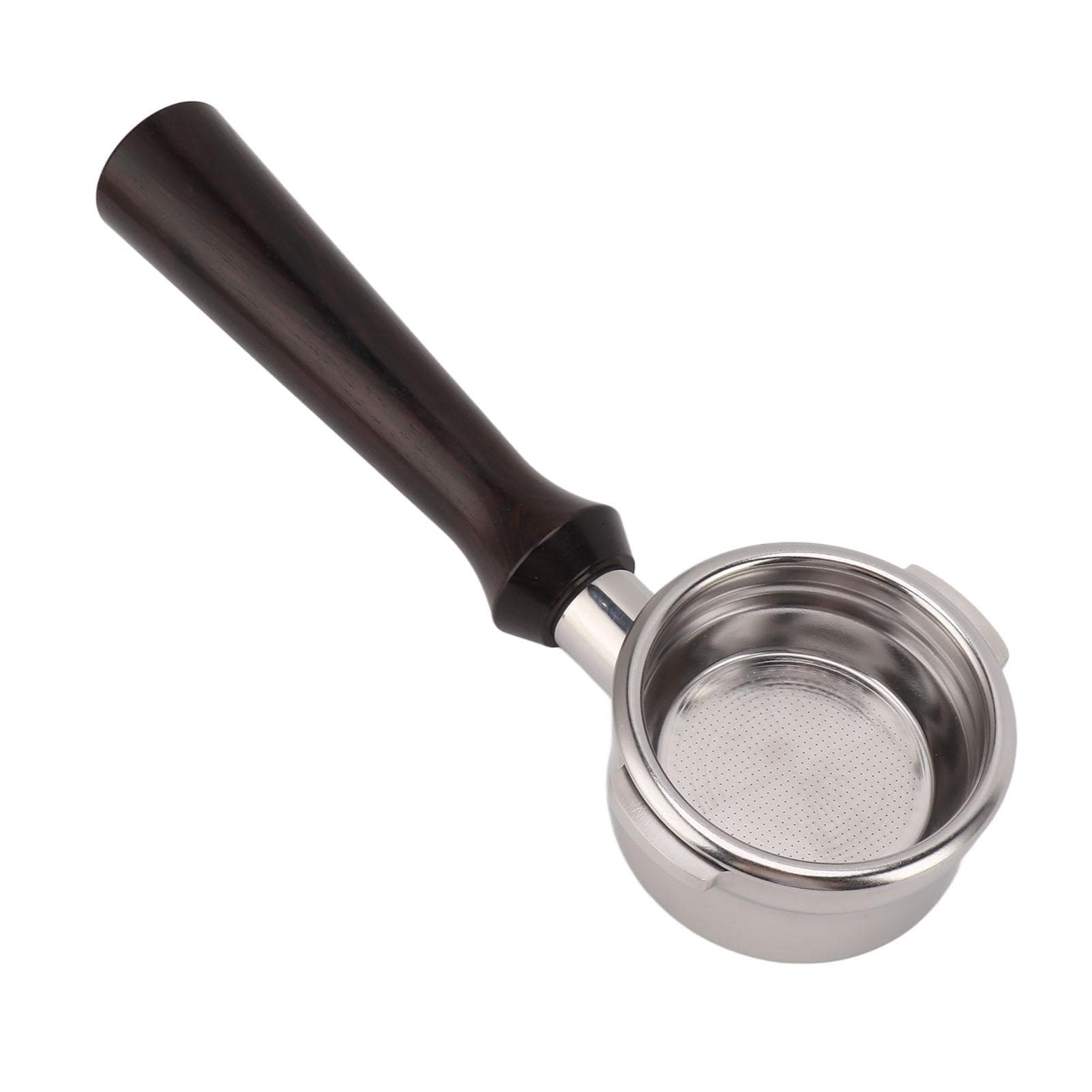58mm Bottomless Portafilter 2 Ear Stainless Steel Wood Handle Detachable Coffee Machine Accessory F Sandalwood