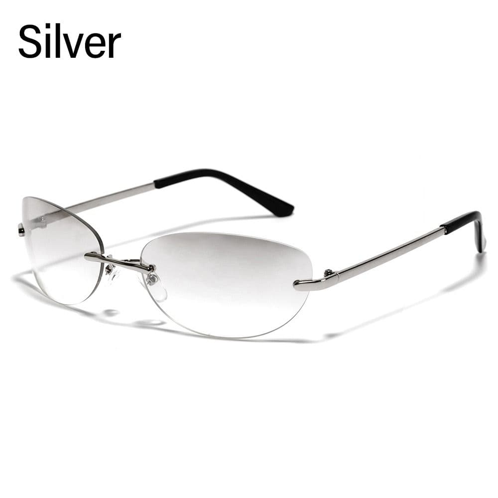 Rimless Square Candy Color Sunglasses UV Protection Women Y2K Dopamine Dressing Eyewear Metal Temples Accessories