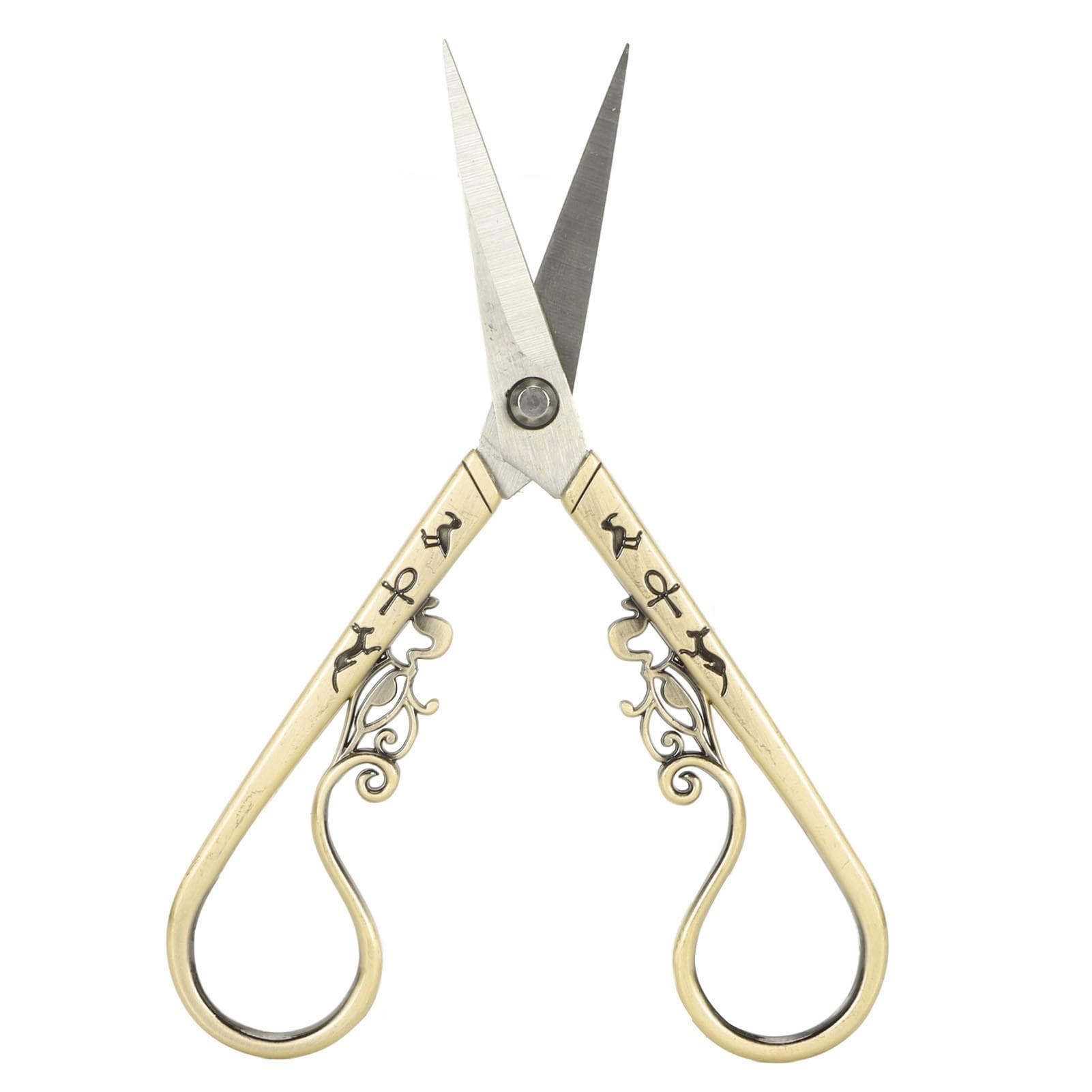 Embroidery Sewing Scissor Vintage DIY Stainless Steel Paper Fabric Cutting Scissor for Household bronze