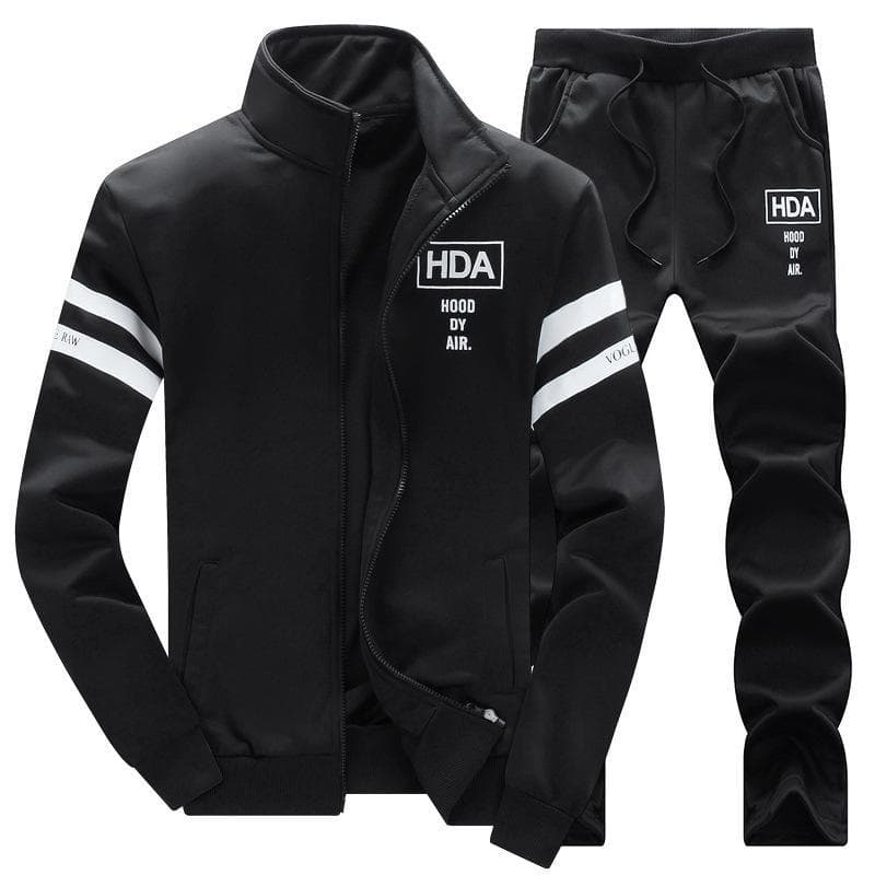 Men's Spring & Autumn Tracksuit for Middle-Aged & Elderly: Casual Two-Piece Running Sportswear for Dads. XL