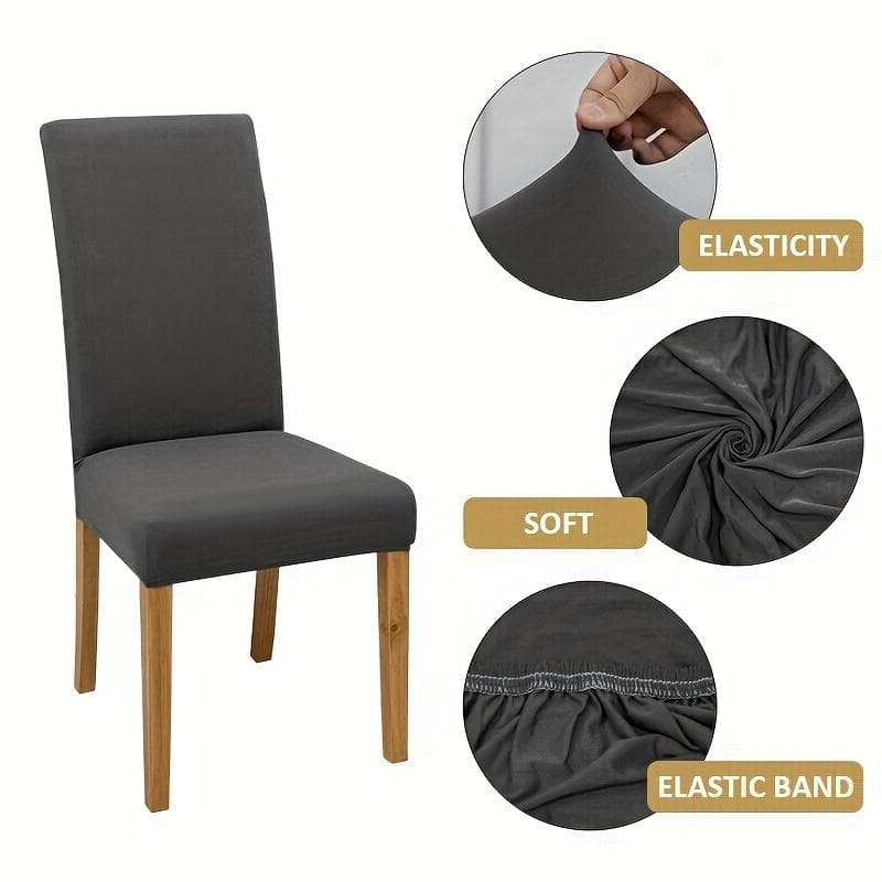 Elastic Home Kitchen Chair Covers gray