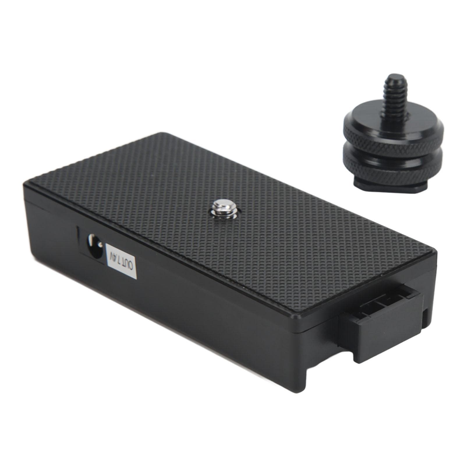 Battery Plate Plastic Camera Battery Power Supply Plate Adapter with 2 DC 7.4V Output for NPF