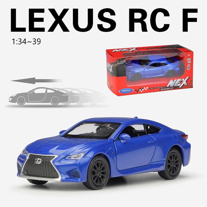 1/36 Scale Welly LEXUS RC F Alloy Car Model Diecasts Metal Toy Vehicles Car Model High Simulation Collection Childrens Gifts 1/36-11.7x4.5x3.4cm blue