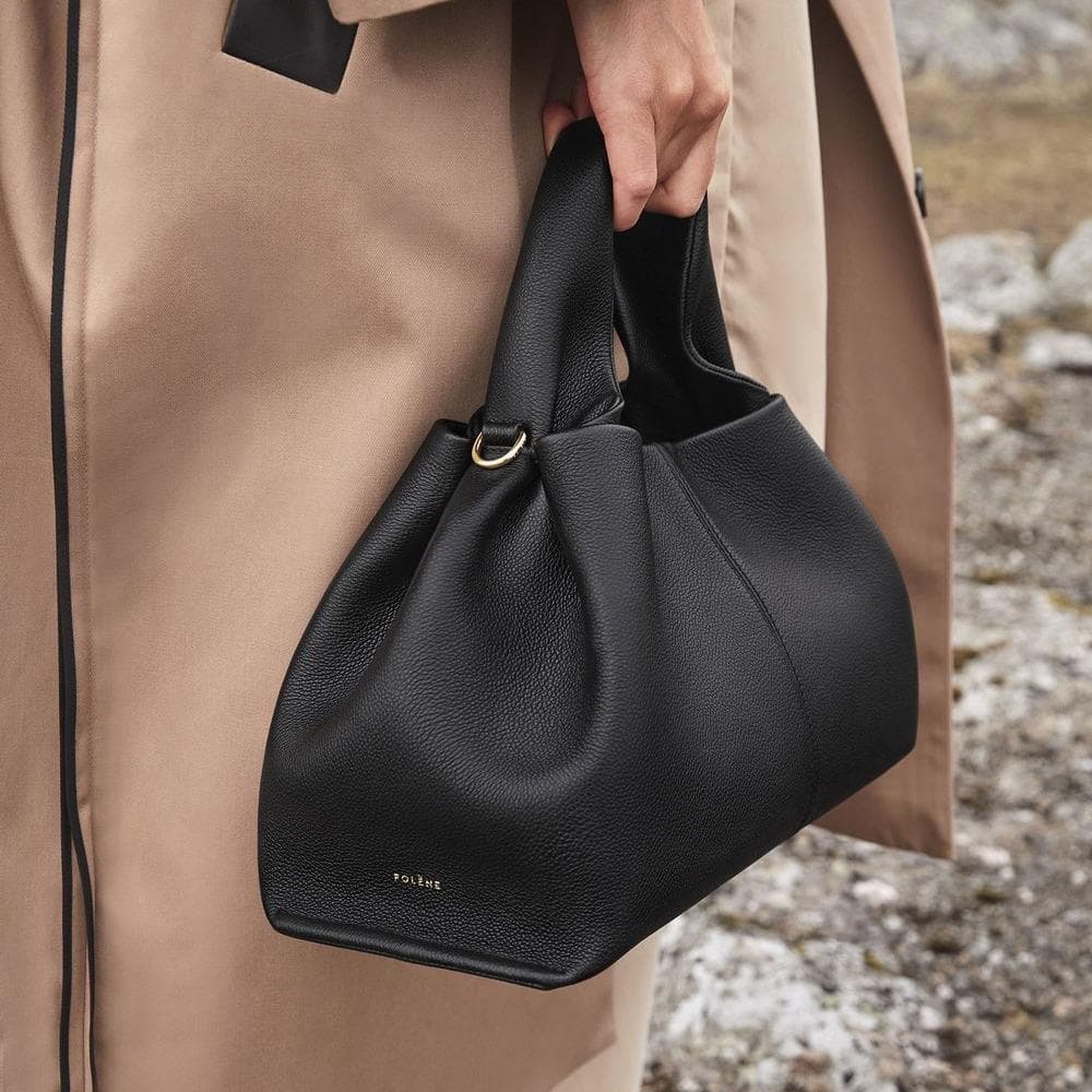 Designer Brand Handbag Women's Dumpling Bag Shoulder Crossbody Bag Mother's Soft PU Leather Tote Purse L black