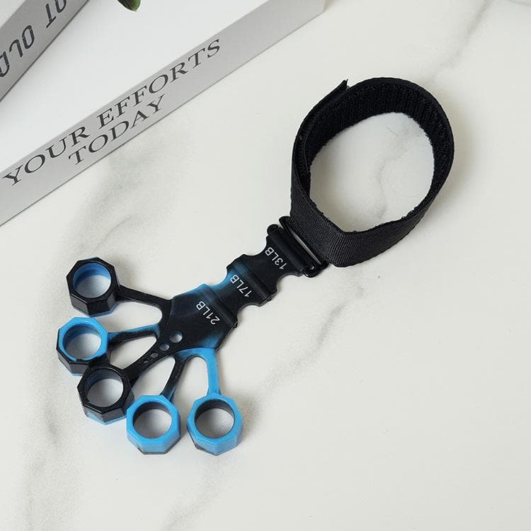 Hand Grip Strengthener Physical Tools Guitar Finger Trainer Training and Exercise Gym 6th Level Resistance Gripster Expander blue