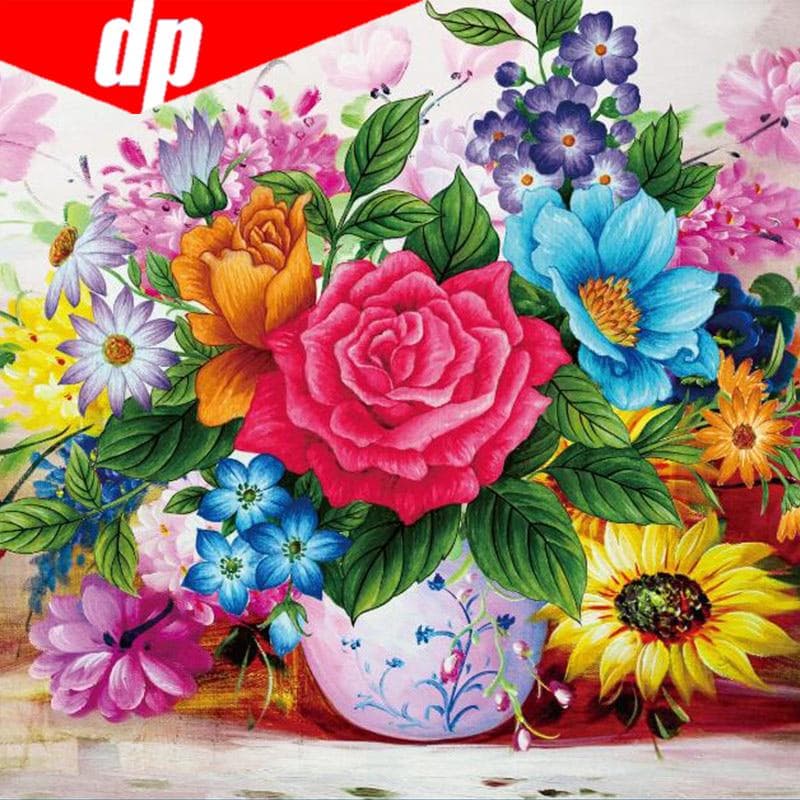 Diamond Painting Bedroom Room Warm Floral Embroidered Diamond Stick Drill Cross Stitch 30x30