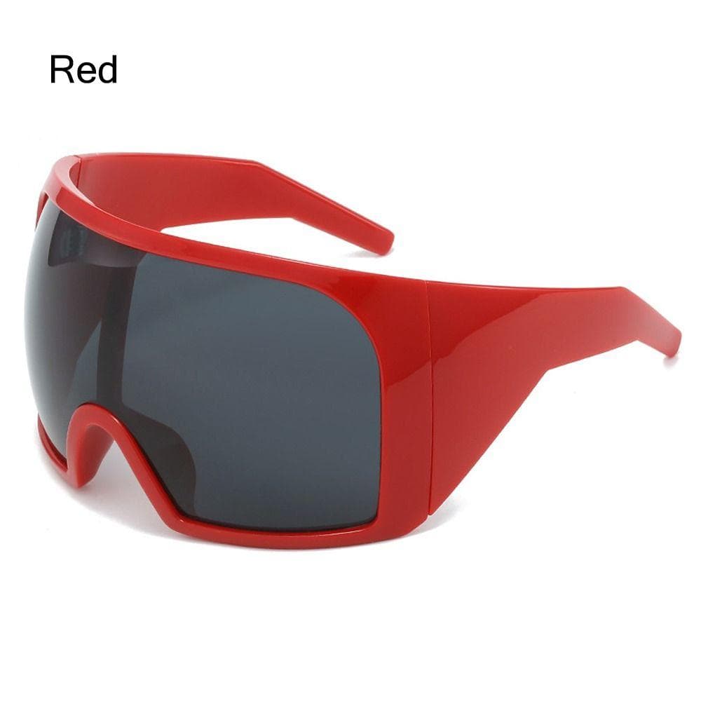 Oversize Fashion Y2k Wrap Around Sunglasses For Women Big Frame Black Shades Luxury Brand Design Punk Sun Glasses One Piece
