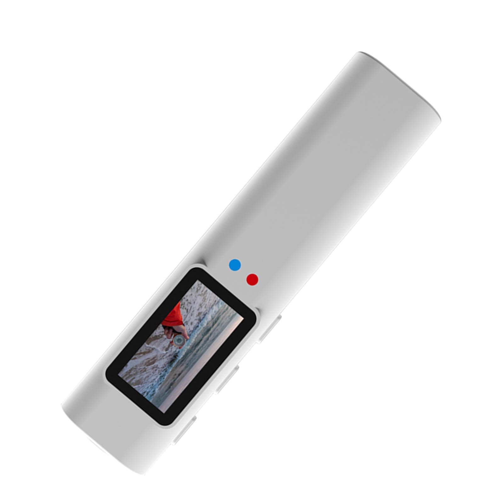 Body Mounted Camera HD 2.7K 110 Deg Wide Angle 0.96in Screen APP Viewing FPV Camera for Walking white