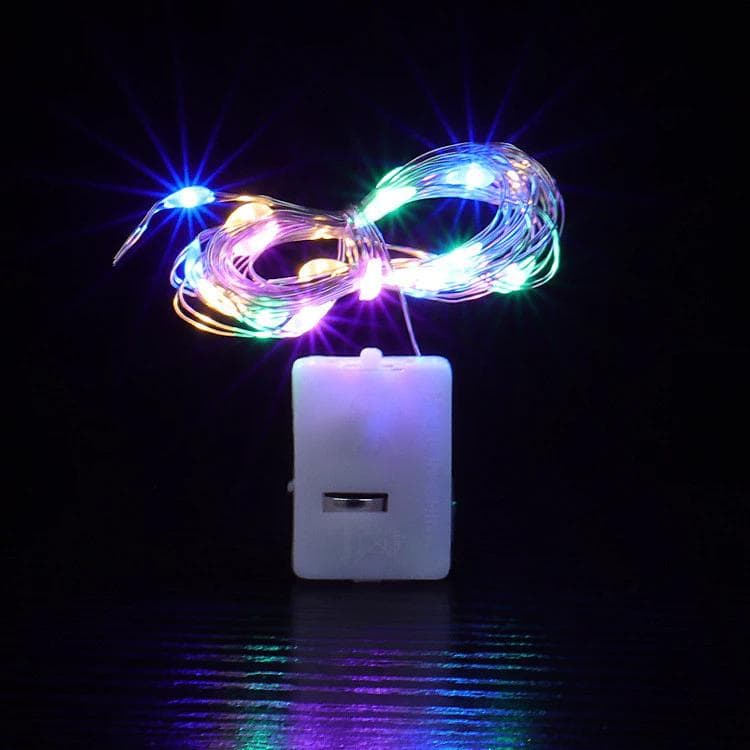 2M Flashing LED Light Strings / Christmas Party Gift Box Decorations / Outdoor Garland Lights / Battery Garden Fairy String Lights 2M/20leds multicolour
