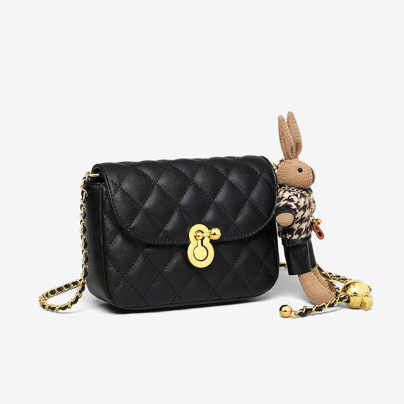Women's Bag Chain Bag Crossbody Bag Spring Summer Light Luxury Leather Underarm Bag black