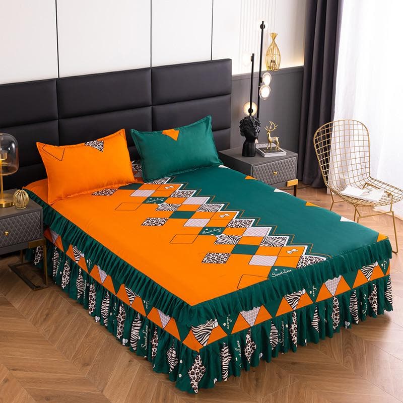 Bed Printed Bedroom Flat Sheets  Washed Cotton Comfortable Bedding Mattress Cover King Size Bedding Sheet Home No Pillowcases 1bed sheet200X220cm