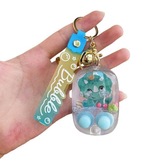 Game Console Keychain Mini Portable Cartoon Print Mermaid Water Cooler Keyring Bell Decor Children G
