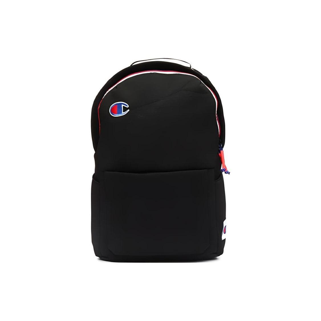 Champion Black Backpack With Zipper Closure Unisex Backpacks CH1002-001 One Size