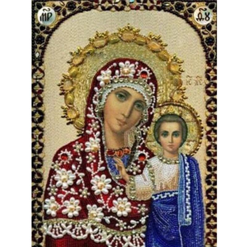 Diamond Embroidery Religion Diamond Painting Icon Rhinestones Pictures Virgin Mary 30X40CM