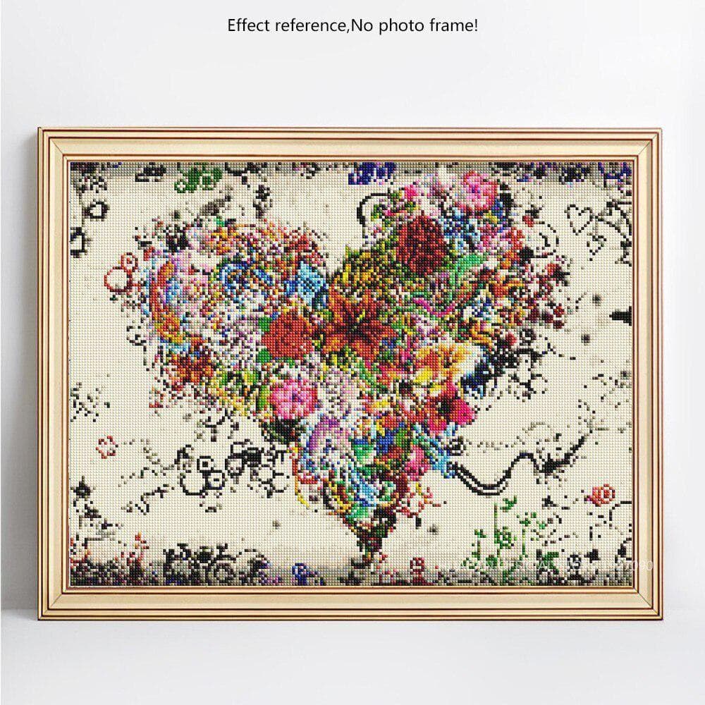 5D DIY Diamond Painting Cartoon Love Full Round Rhinestone Picture Embroidery 20X30