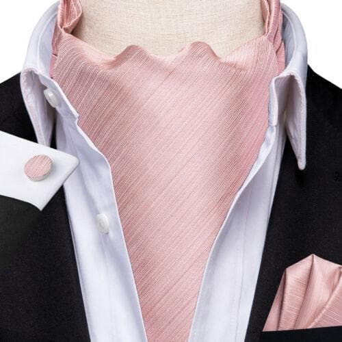 Gold Paisley Mens Silk Ascot Cravat Tie Formal Scarf Handkerchief Cufflinks Set AS-1066