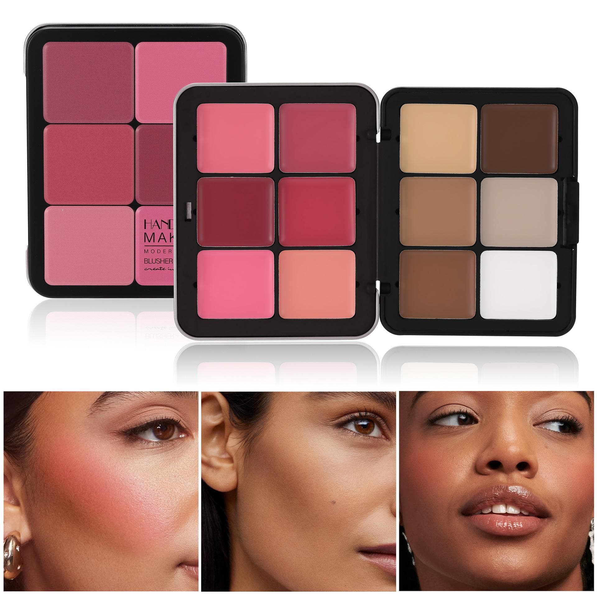 12-Color Metal Blush Palette, Multi-Functional Long-Lasting Natural Makeup Effect, High Pigmentation Concealer Contour Palette For Daily Makeup