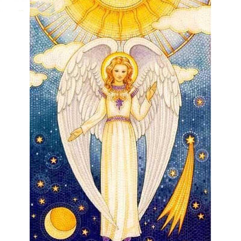 Full Round Drill Diamond Embroidery Angel 5D DIY Diamond Painting Cross Stitch Rhinestone 20X30CM