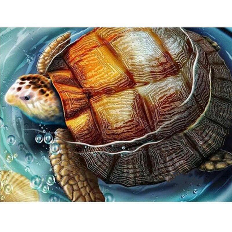 5D DIY Diamond Painting Sea Turtles King Embroidery Rhinestones Mosaic Wall Home Decor Turtle Animal 20X30CM