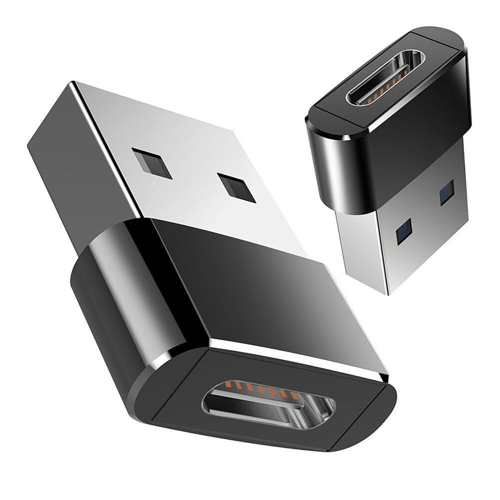 Type C Female to USB Male Connector Type C to USB Adapter black