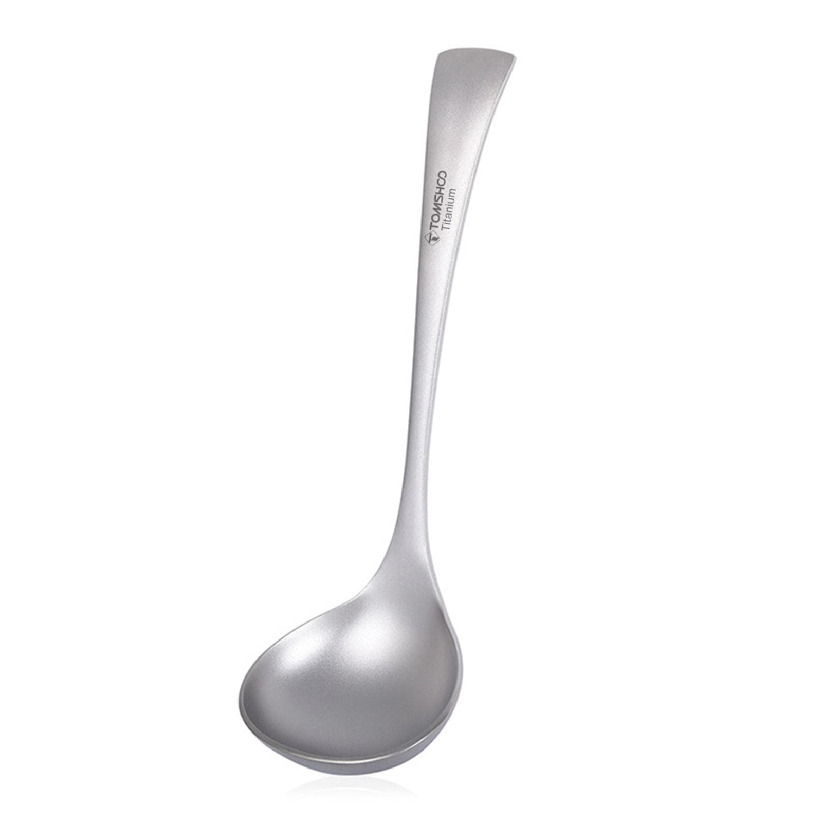 TOMSHOO Pure Titanium Long Handle Soup Spoon Outdoor Camping Household silver