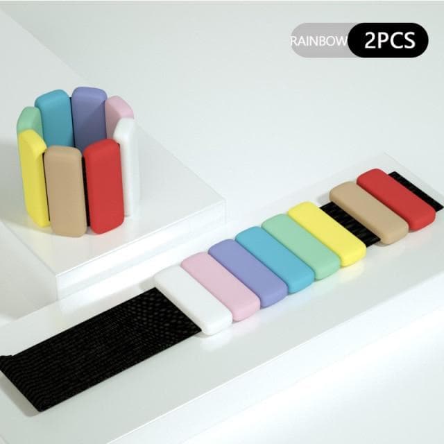 2pcs Wrist Weight Bracelet Adjustable Silicone Wrist Ankle Strap Running Yoga Pilates Training Exercise Fitness Equipment multicolour