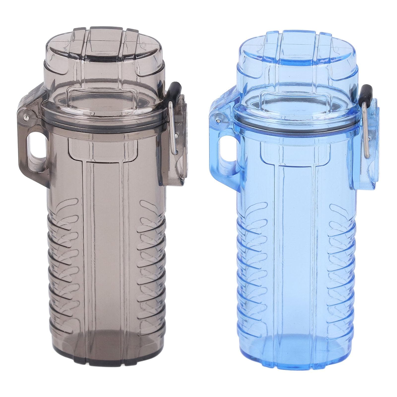 2Pcs Key Protective Case Plastic Portable Water Proof Pocket Box Holder for Outdoor Camping Travel multicolour