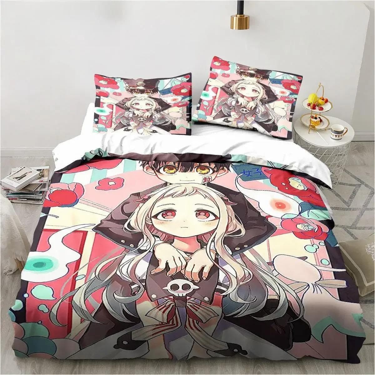 Anime Toilet-Bound Hanako-kun 3D Printed Bedding Set Duvet Covers Pillowcases Comforter Bedding Set Bedclothes Bed Linen 70x133cm 2pcs