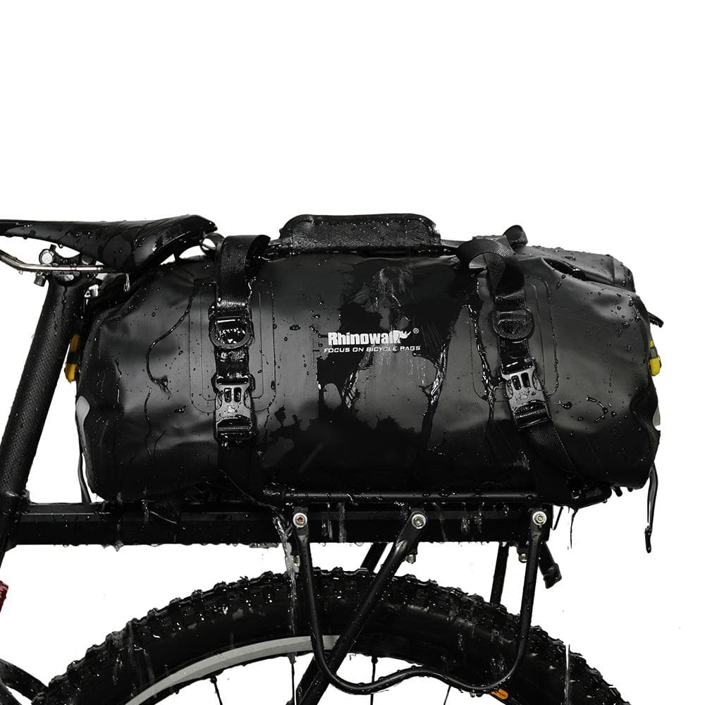 20L Waterproof Duffel Bag Multifunctional Cycling Bicycle Rear Seat Trunk Bag Bike Rack Pannier Bag black