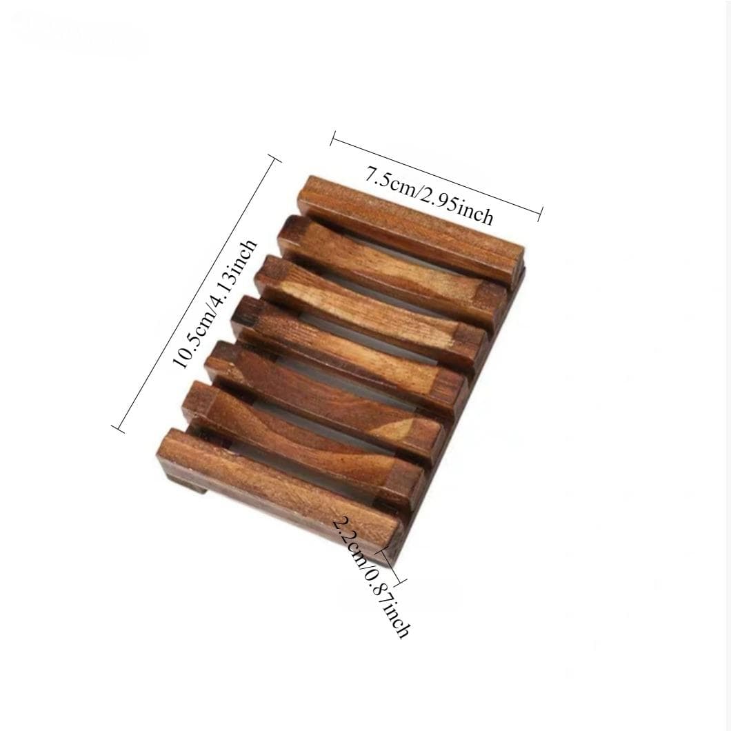 1Pcs Wooden Natural Bamboo Soap Dish Tray Holder Storage Soap Rack Plate Box Container For Bath Shower Plate Bathroom